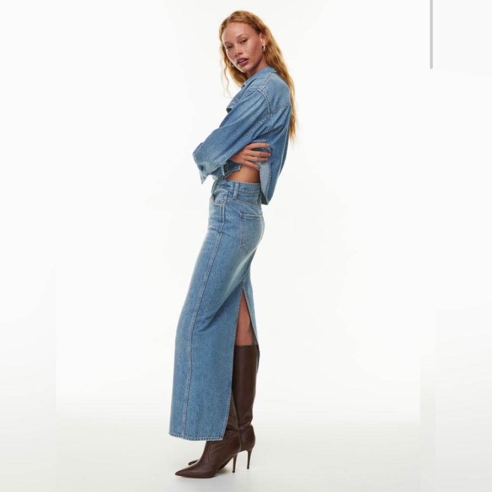 Denim Forum Light Blue Maxi Skirt